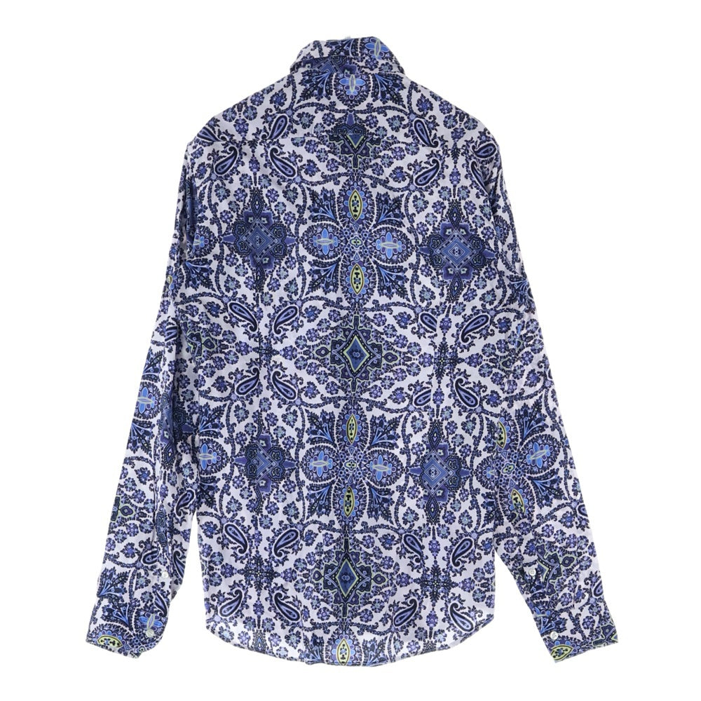 ETRO(エトロ) フラワー ペイズリー総柄 ロングスリーブ 長袖シャツ ブルー
