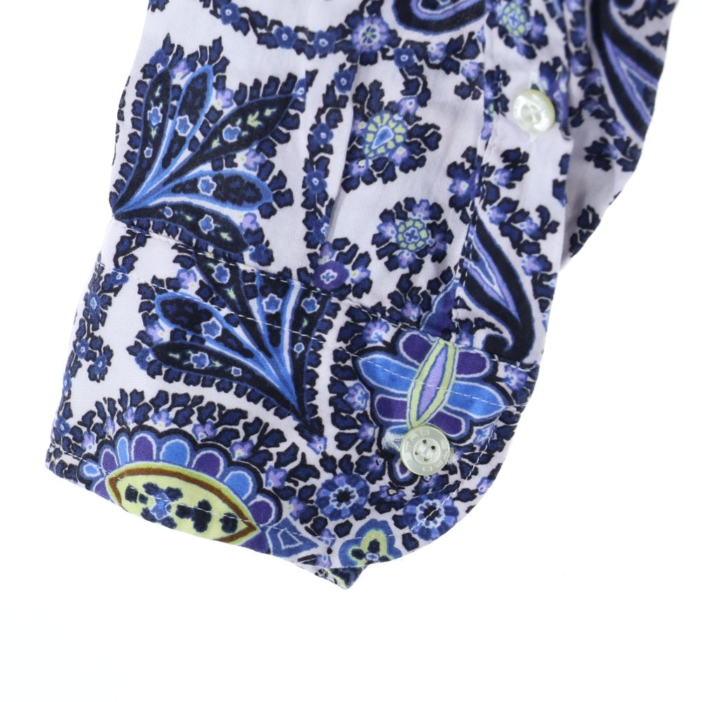 ETRO(エトロ) フラワー ペイズリー総柄 ロングスリーブ 長袖シャツ ブルー