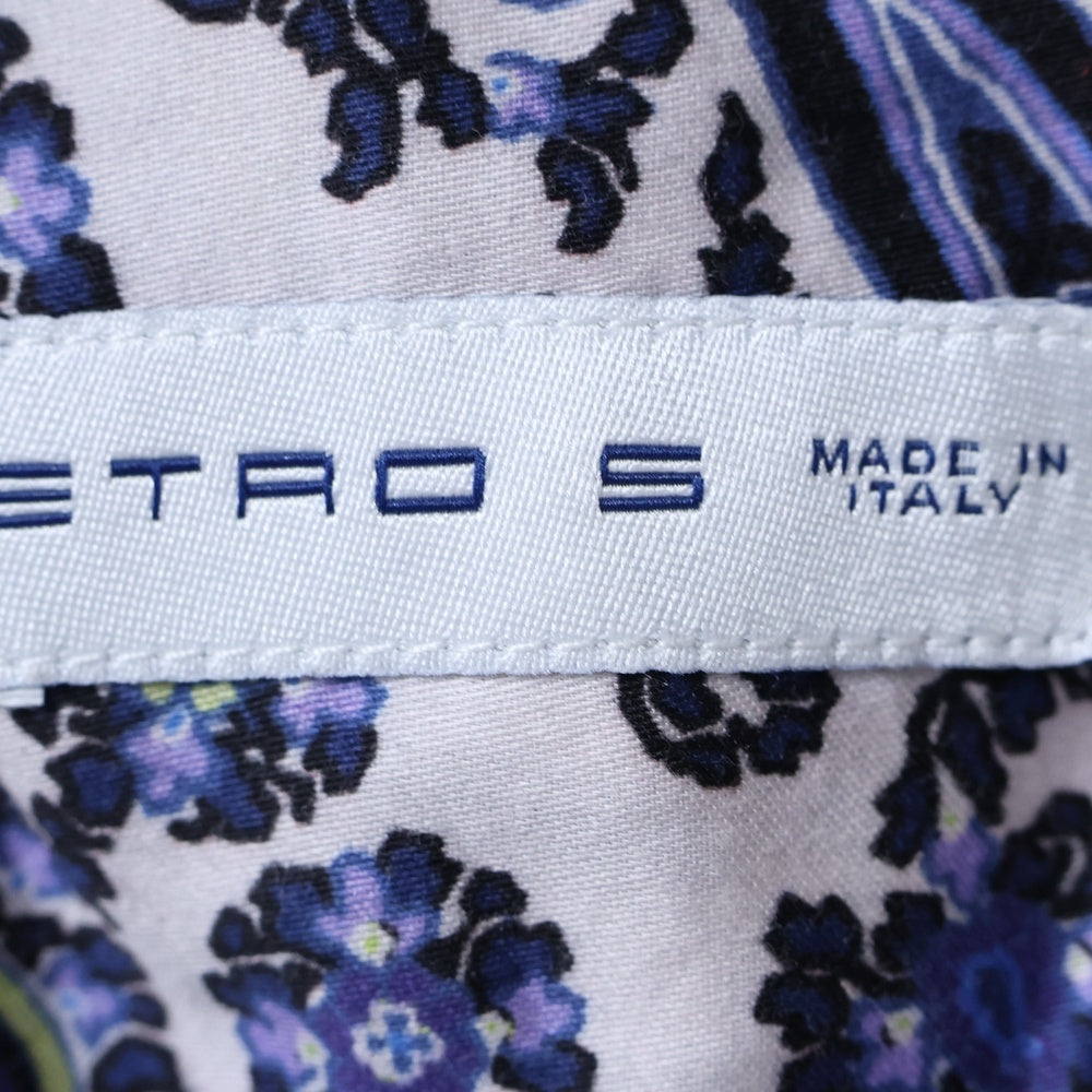 ETRO(エトロ) フラワー ペイズリー総柄 ロングスリーブ 長袖シャツ ブルー