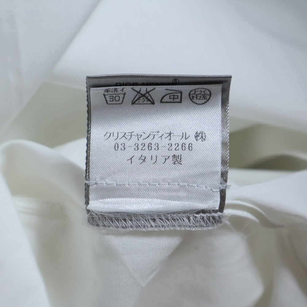 Dior HOMME(ディオールオム) スタンドカラー長袖ドレスシャツ ブラック×ホワイト 7H3150990100