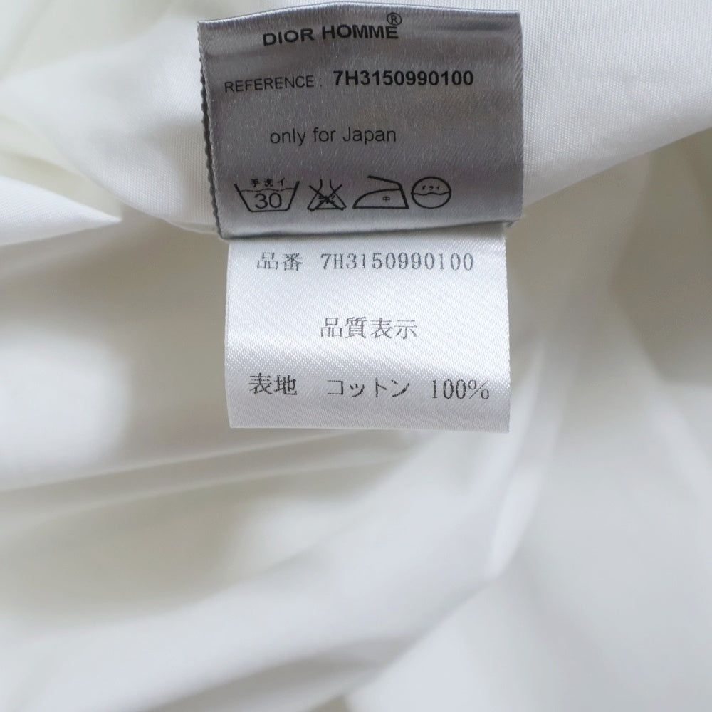 Dior HOMME(ディオールオム) スタンドカラー長袖ドレスシャツ ブラック×ホワイト 7H3150990100