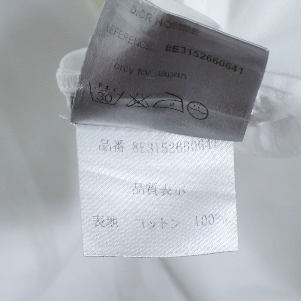 Dior HOMME(ディオールオム) 07SS ラウンドカラー長袖ドレスシャツ ホワイト 8E352660641