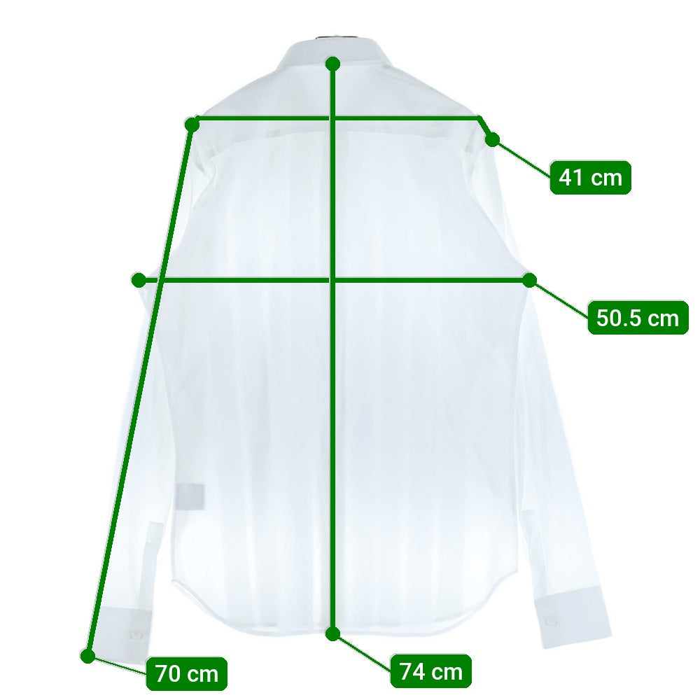 Dior HOMME(ディオールオム) 07SS ラウンドカラー長袖ドレスシャツ ホワイト 8E352660641