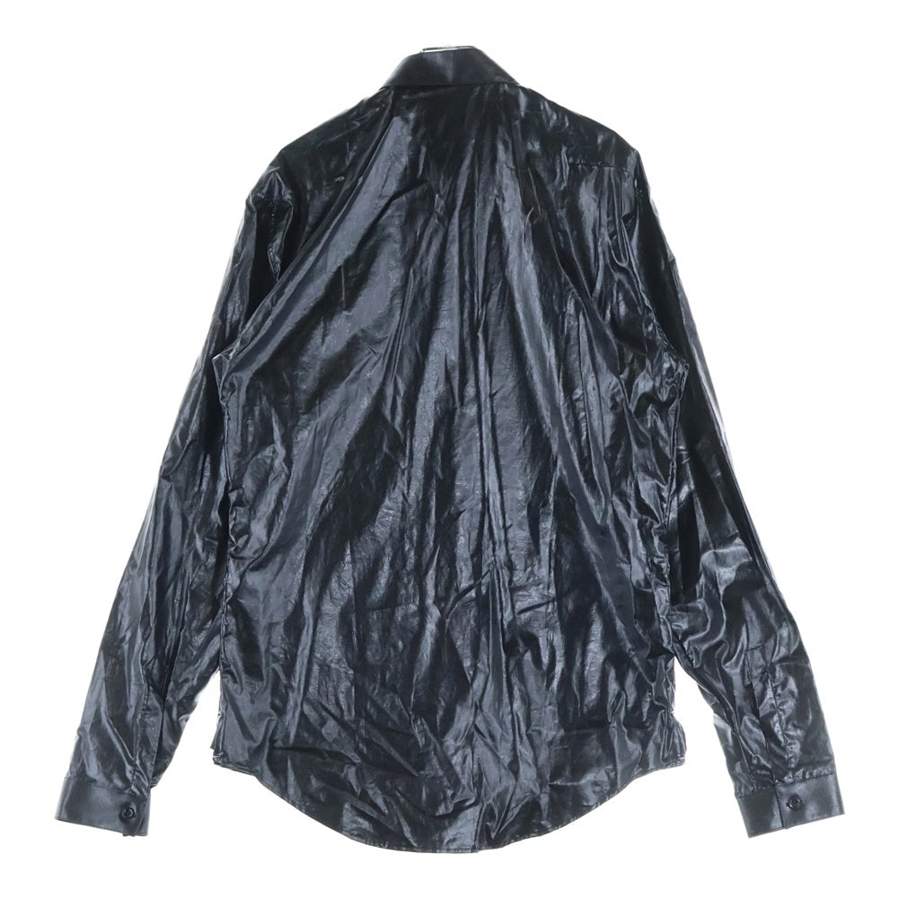 Dior HOMME(ディオールオム) 08AW BEE刺繍 比翼ボタン長袖シャツ ブラック 8H3150460789