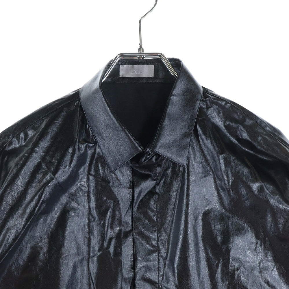 Dior HOMME(ディオールオム) 08AW BEE刺繍 比翼ボタン長袖シャツ ブラック 8H3150460789