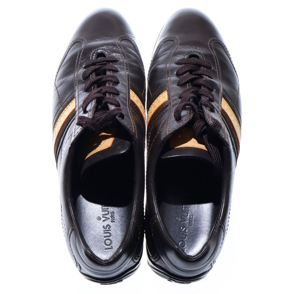 LOUIS VUITTON(ルイヴィトン) モノグラム レザー レースアップ ローカット ドライビングシューズ スニーカー ブラウン