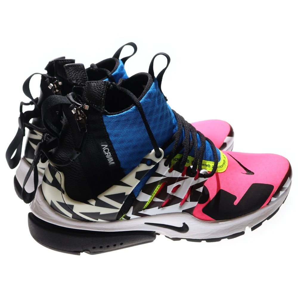 NIKE(ナイキ) ×ACRONYM AIR PRESTO MID アクロニウム エア プレスト ミッドカットスニーカー レーサー ピンク/ブルー US9/27cm AH7832-600