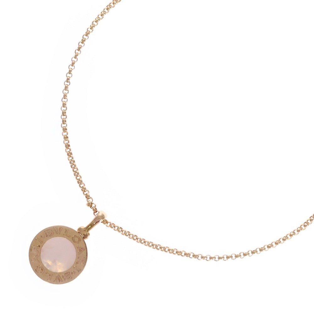 BVLGARI(ブルガリ) ブルガリブルガリ ホワイトシェル マザーオブパープルチェーンネックレス ペンダント Au750PG ピンクゴールド レディース 350553 CL857198
