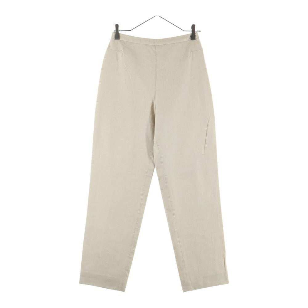 LOEWE(ロエベ) カシミヤ混 ウール テーパード スラックスパンツ トラウザーズ ベージュ レディース 2 PB 2032