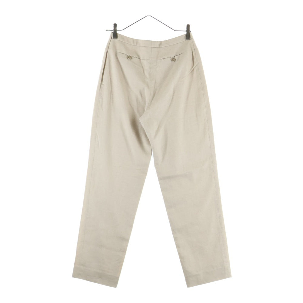 LOEWE(ロエベ) カシミヤ混 ウール テーパード スラックスパンツ トラウザーズ ベージュ レディース 2 PB 2032