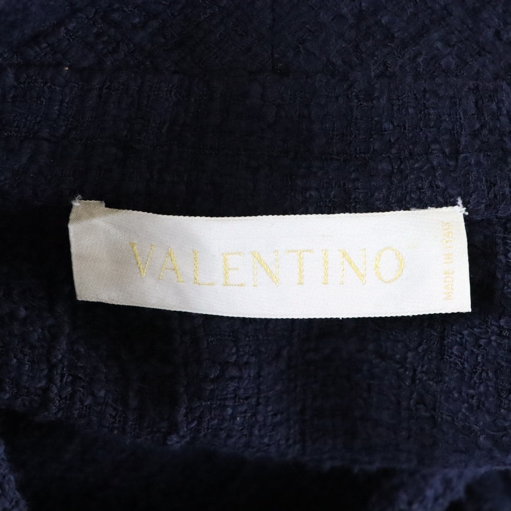 VALENTINO(ヴァレンティノ) コットンツイード 3B テーラードジャケット ネイビー レディース