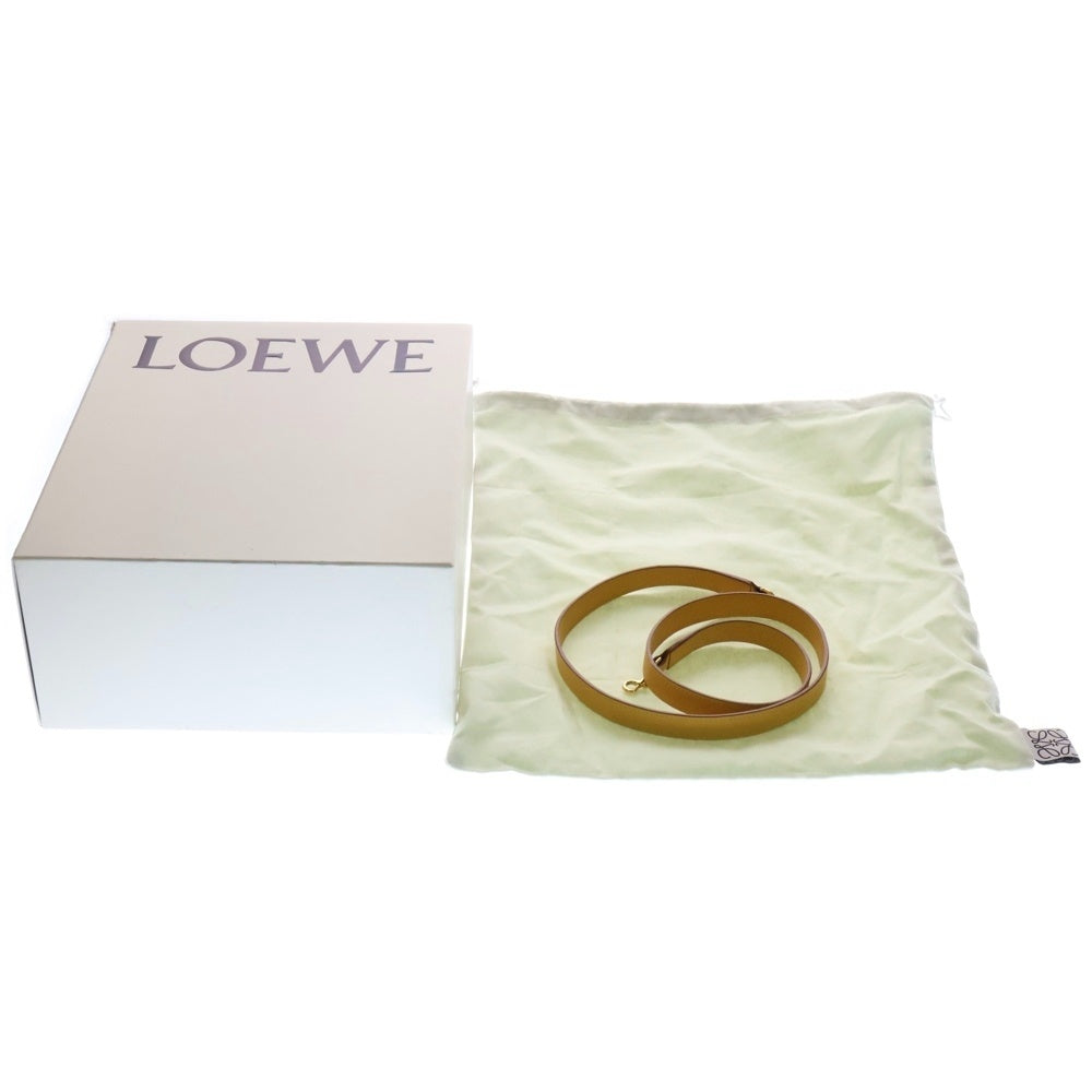 LOEWE(ロエベ) ゲートトップハンドルミニ アナグラム 2WAY レザーハンドバッグ ショルダーバッグ イエロー レディース