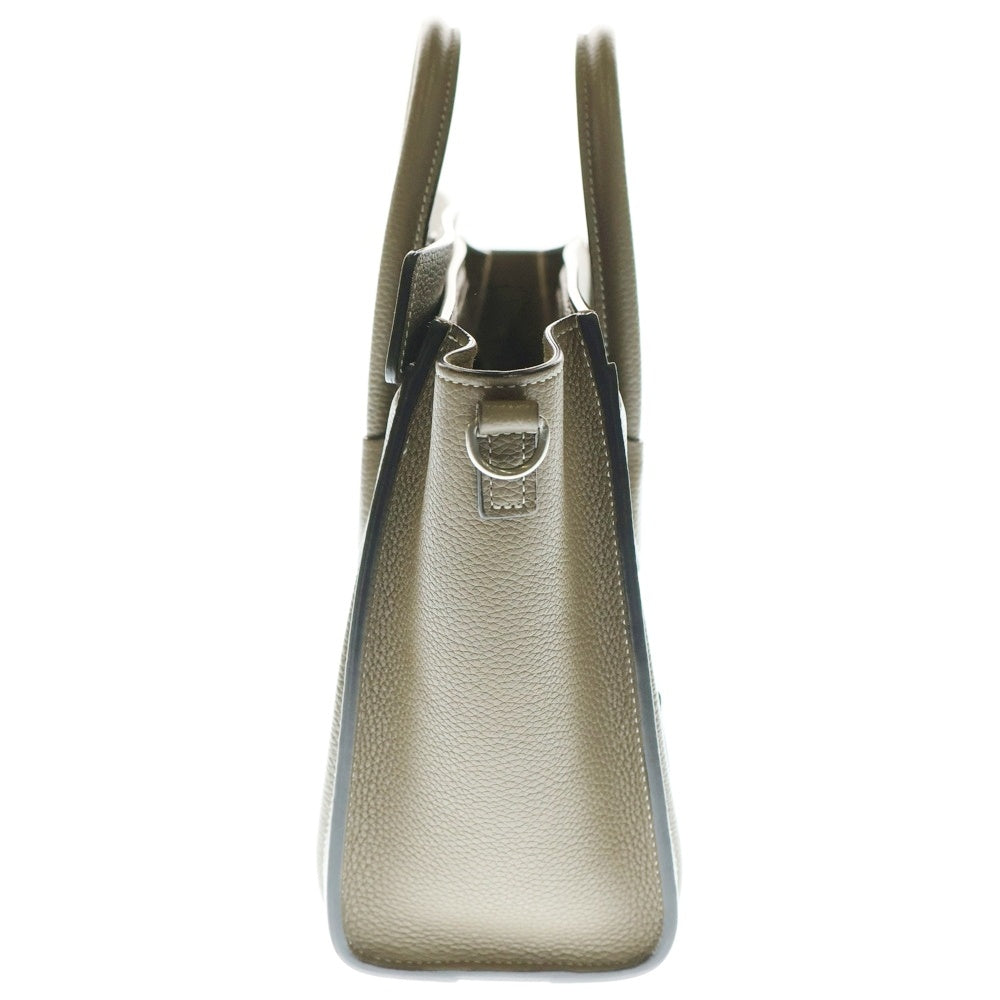 CELINE(セリーヌ) LUGGAGE NANO ラゲージ ナノ 2WAY レザーハンドバッグ ショルダーバッグ スリ ブラウン レディース