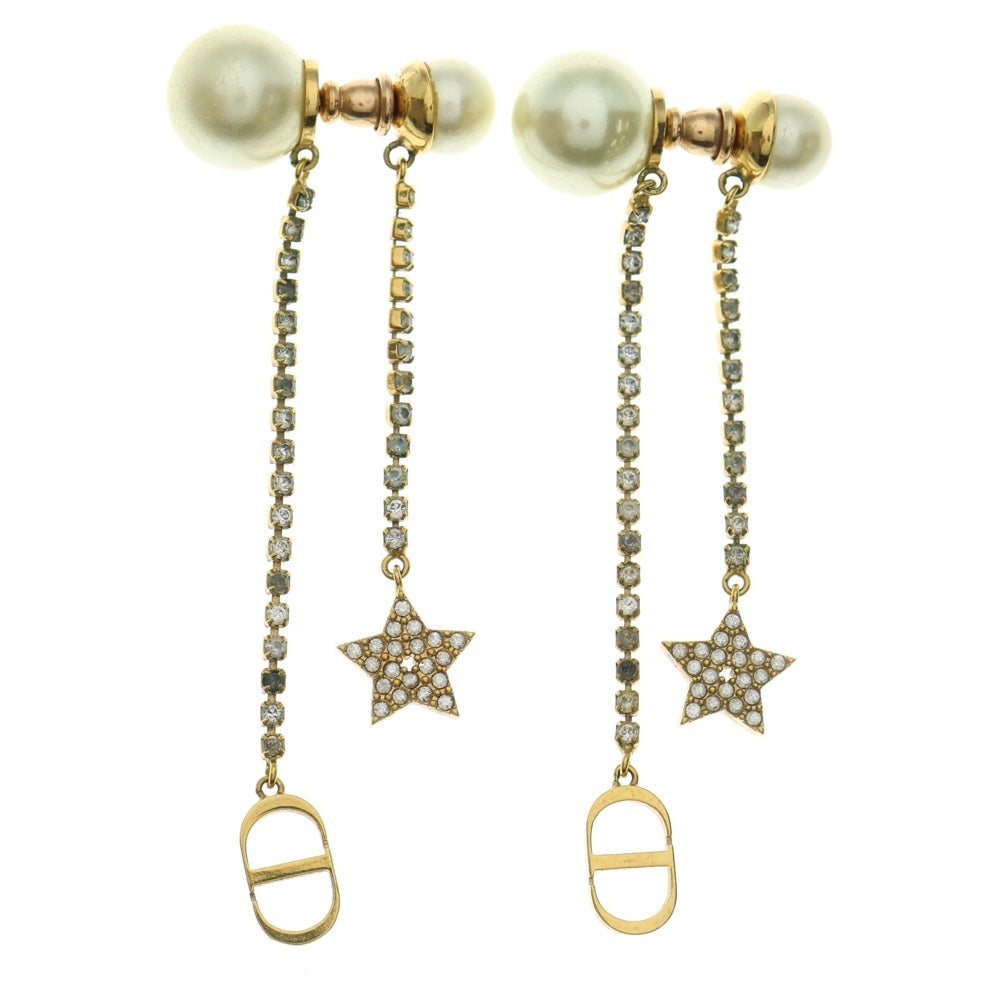 Christian Dior(クリスチャンディオール) ピアス Dior Tribales スター トライバル パール×ラインストーン ゴールド E1270TRICY_D301