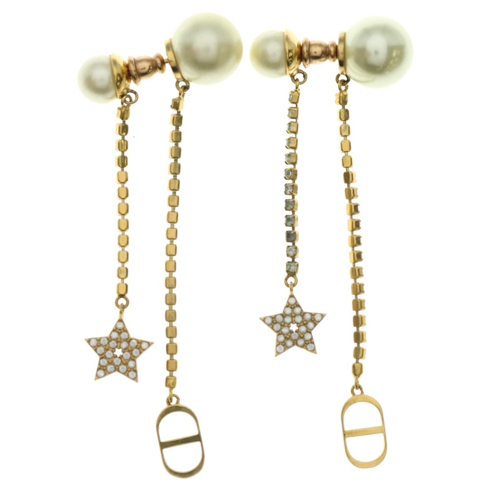 Christian Dior(クリスチャンディオール) ピアス Dior Tribales スター トライバル パール×ラインストーン ゴールド E1270TRICY_D301