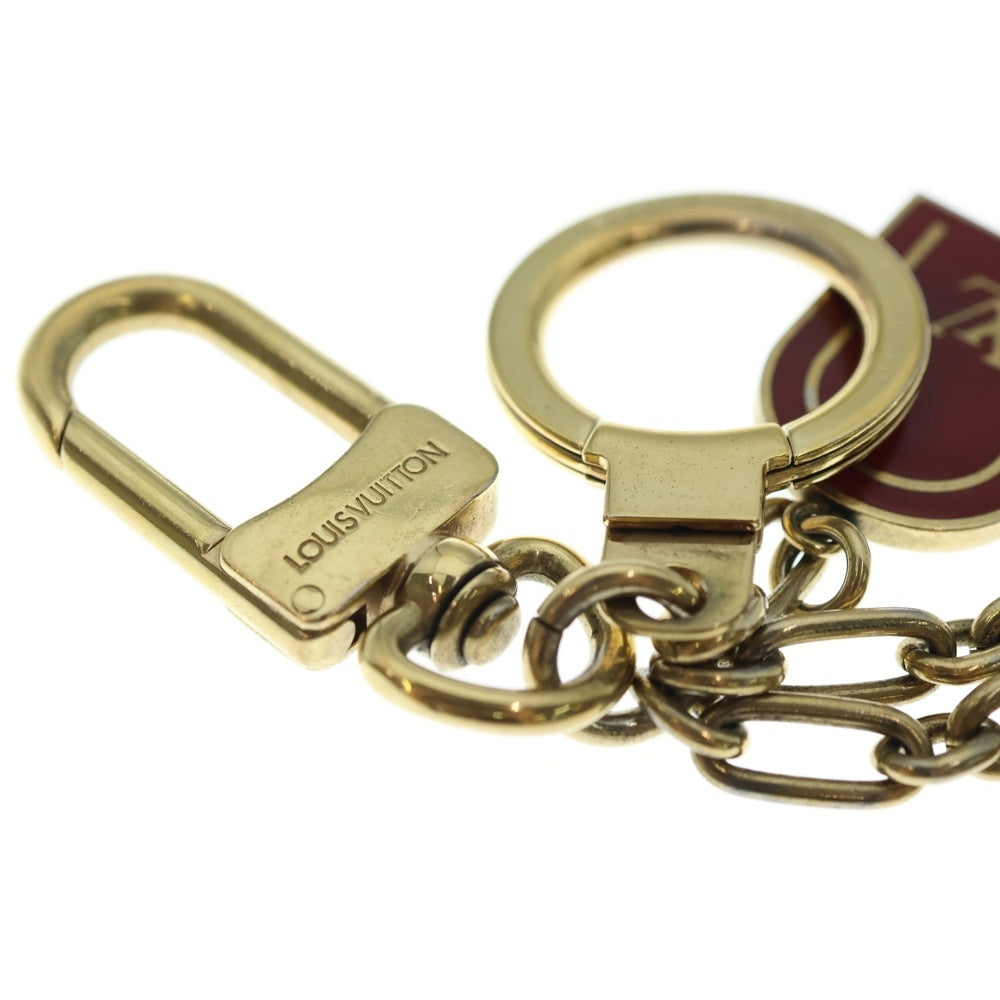 LOUIS VUITTON(ルイヴィトン) チャーム ポルト クレ・カドゥナ キーチャーム バッグチャーム キーリング ゴールド×レッド M60075