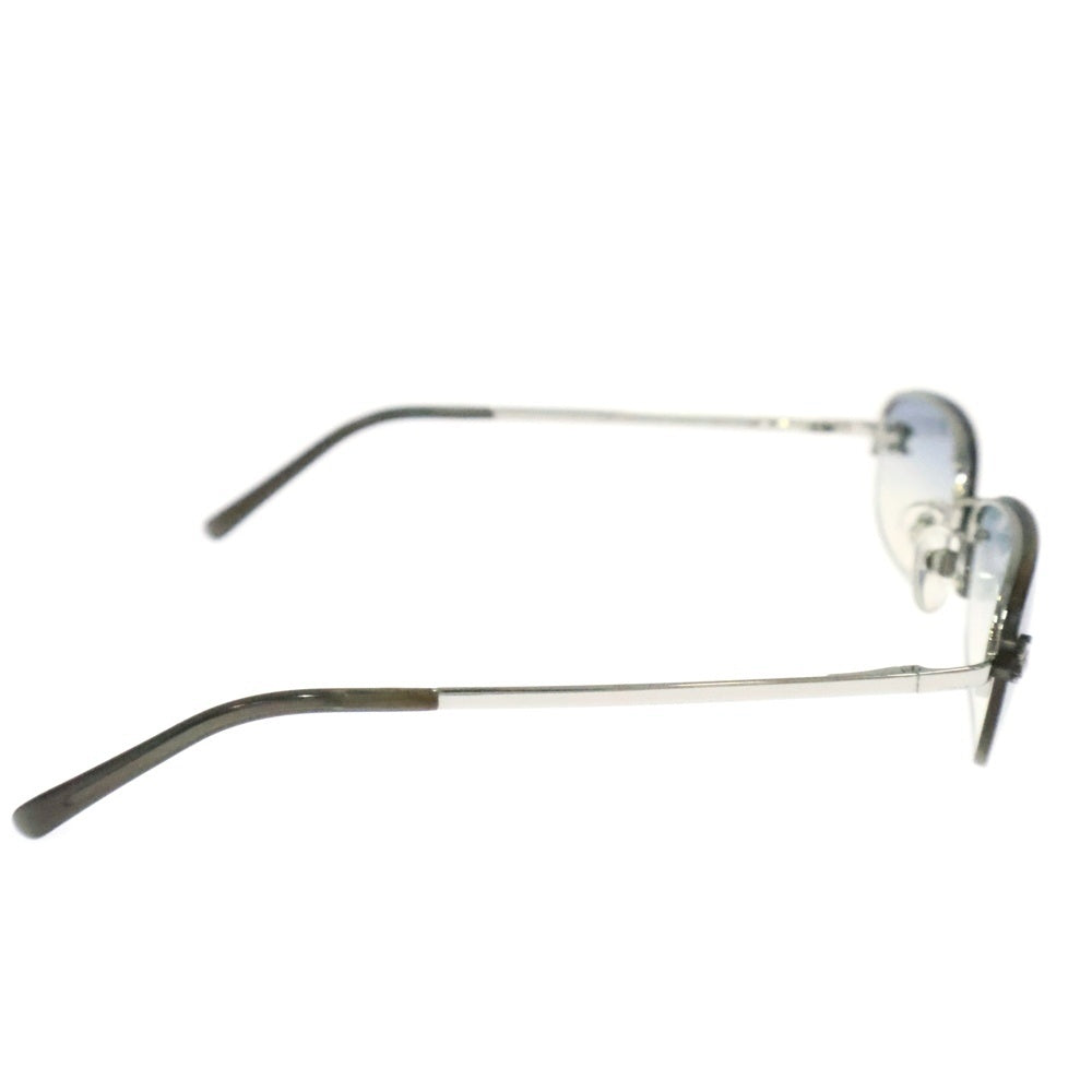 CHANEL(シャネル) ココマーク サングラス リムレス シルバーフレーム ブルーレンズ グラデーション 4099