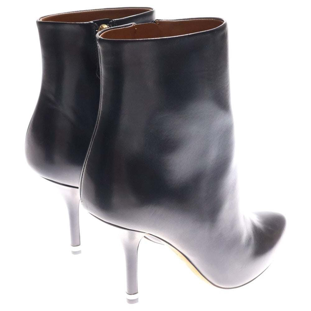 GIVENCHY(ジバンシィ) レザー サイドジップ ヒール ポインテッドトゥ シューズ ショートブーツ ブラック レディース