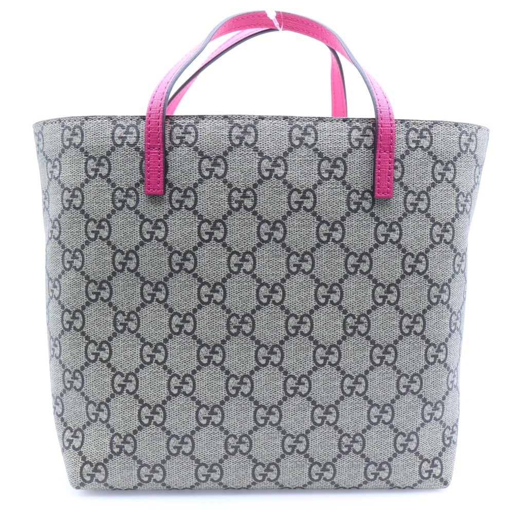 GUCCI(グッチ) GGスプリーム ハンドバッグ チルドレンズバンビ トートバッグ ハンドバッグ ベージュ×ピンク レザー×PVC 41081