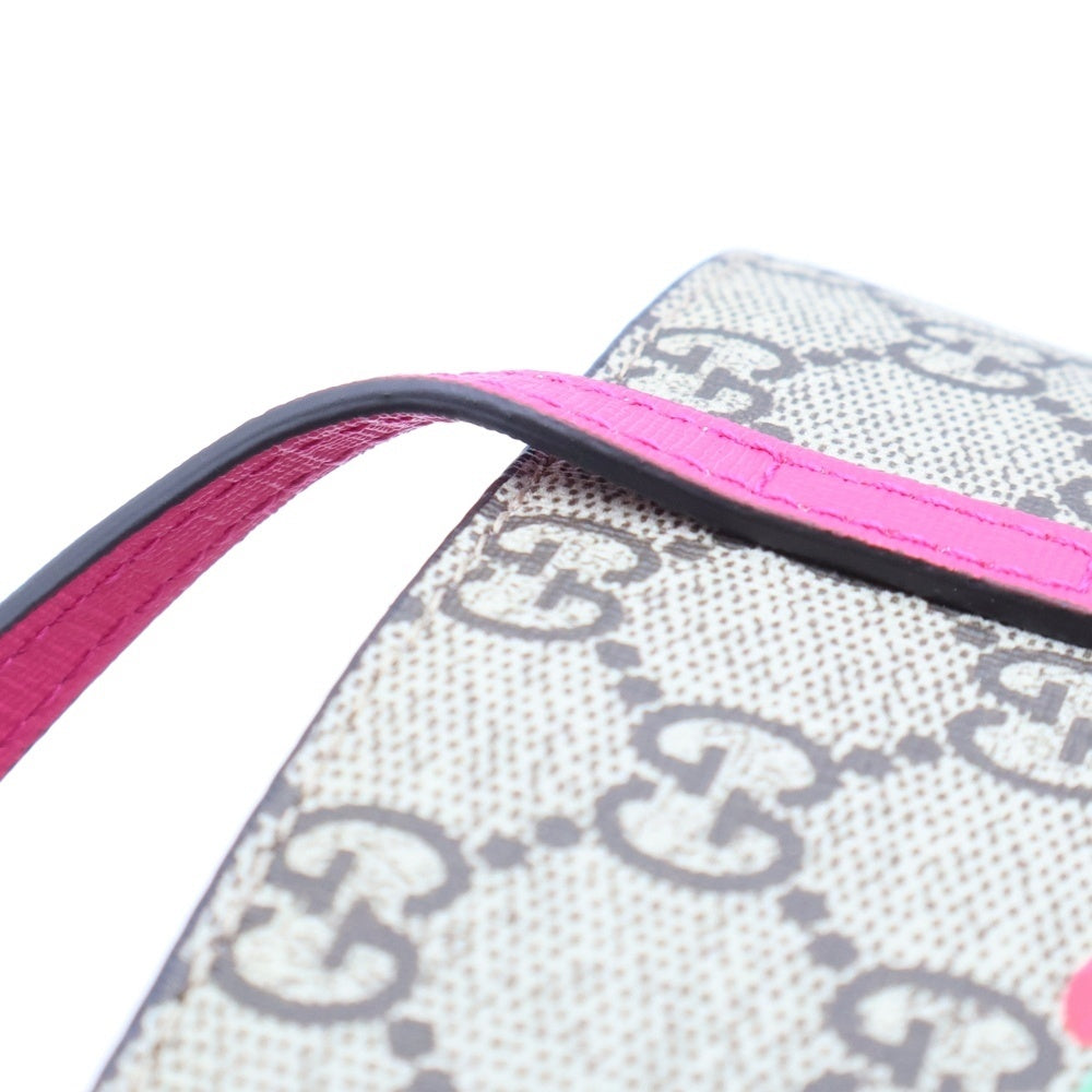 GUCCI(グッチ) GGスプリーム ハンドバッグ チルドレンズバンビ トートバッグ ハンドバッグ ベージュ×ピンク レザー×PVC 41081