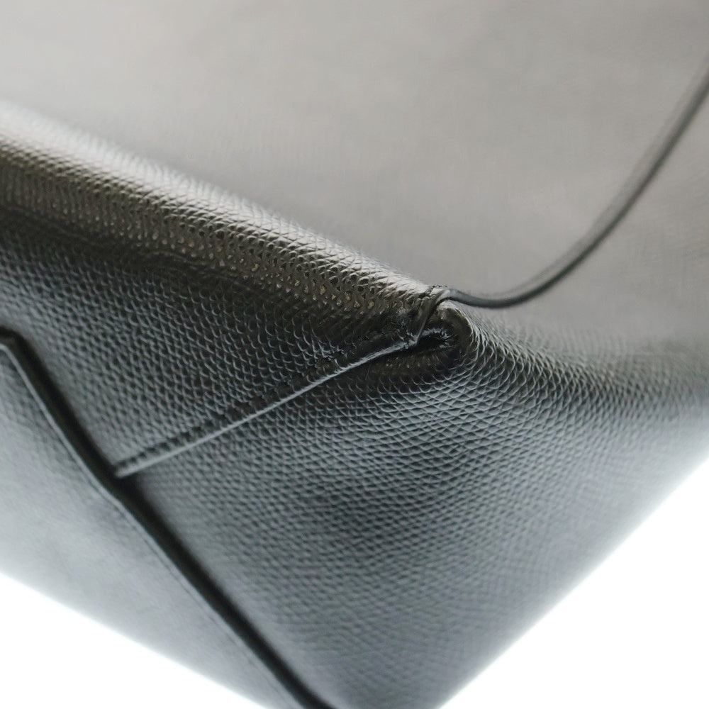 CELINE(セリーヌ) カバス スモール 2WAYバッグ トートバッグ ハンドバッグ ショルダーバッグ ブラック レザー シルバー金具