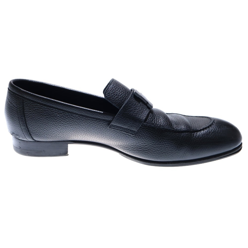 HERMES(エルメス) モカシンパリ Hロゴプレート コンスタンス レザー ローカットシューズ ローファー ブラック