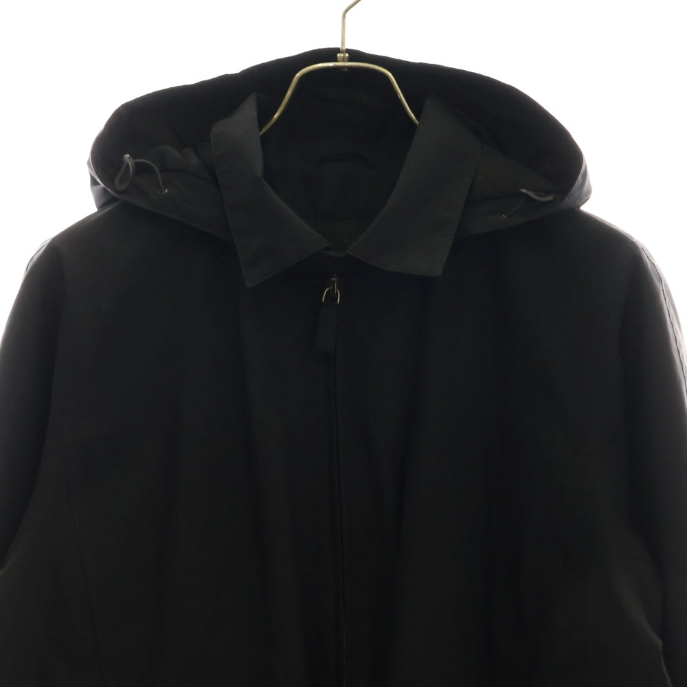 PRADA SPORT(プラダ スポーツ) GORE-TEX ゴアテックス ラバーロゴ ナイロン フーデッド ジップアップ ジャケット ブラック SGV85