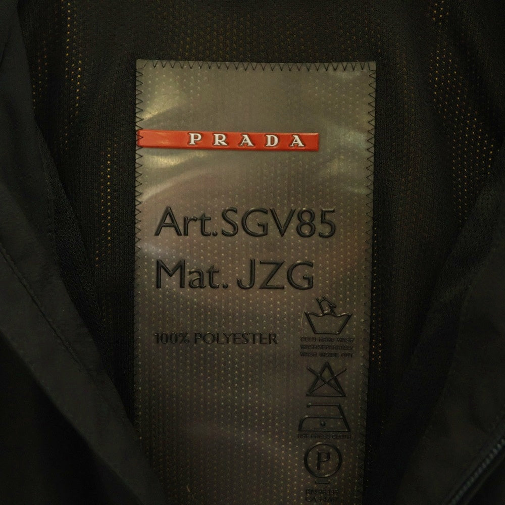 PRADA SPORT(プラダ スポーツ) GORE-TEX ゴアテックス ラバーロゴ ナイロン フーデッド ジップアップ ジャケット ブラック SGV85