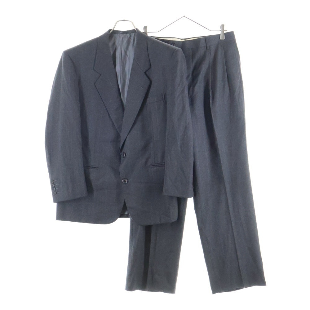 Christian Dior(クリスチャンディオール) セットアップスーツ チェック総柄 ウール 2B テーラードジャケット 2タック スラックスパンツ グレー 0ED1161