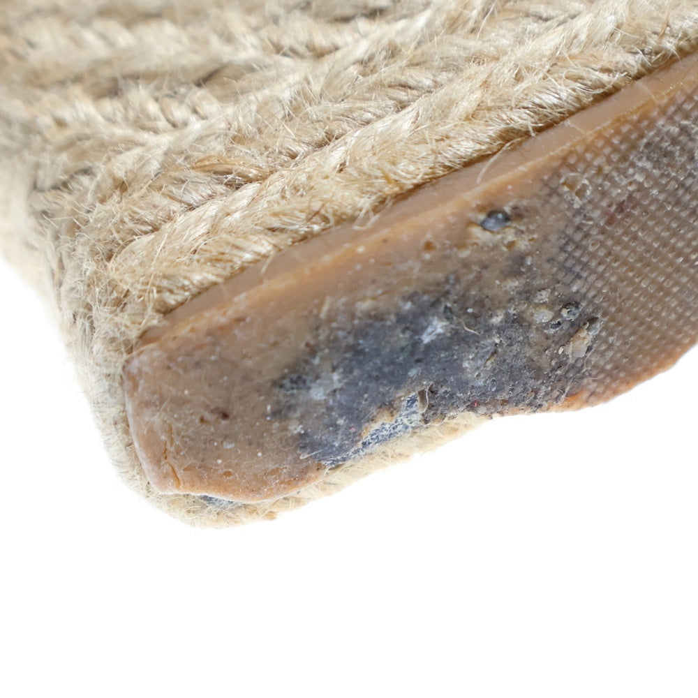 LOUIS VUITTON(ルイヴィトン) モノグラム デニム エスパドリーユ ウェッジソール ヒール レザー ストラップ サンダル パンプス シューズ インディゴ/レッド レディース