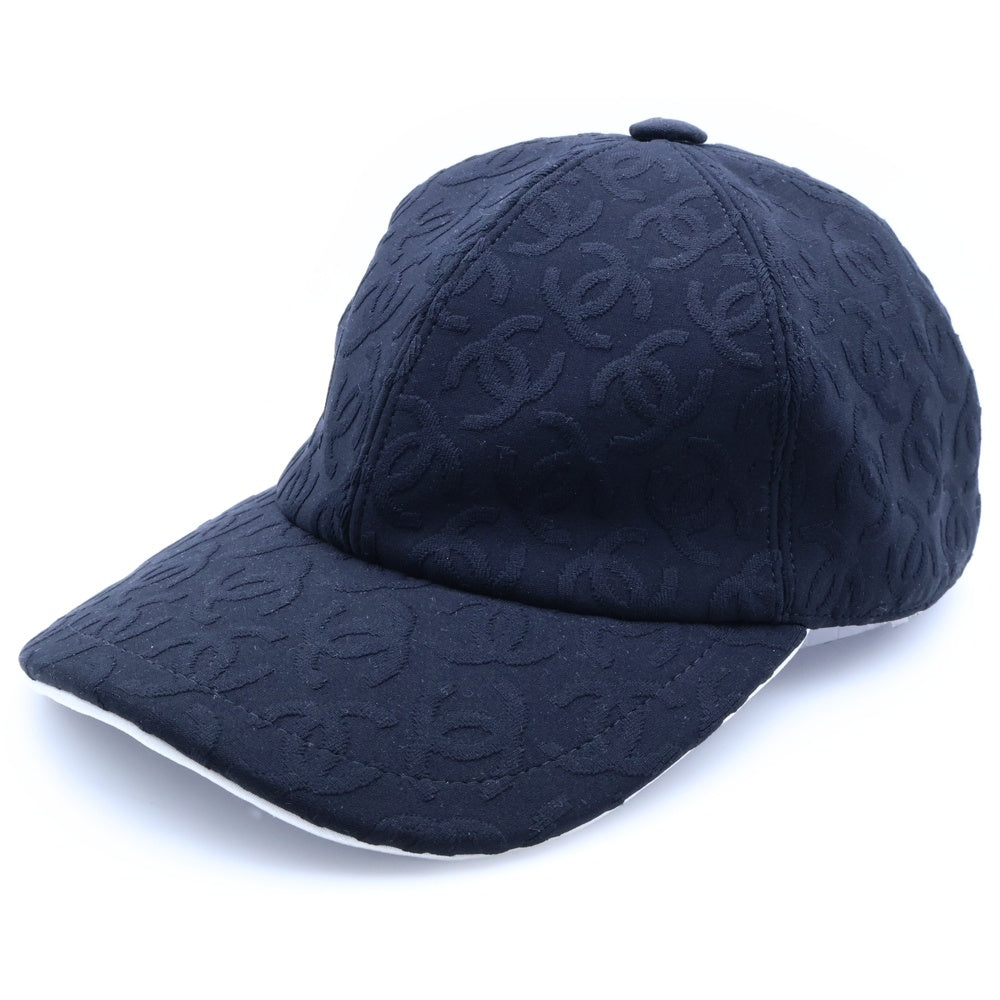 CHANEL(シャネル) 25SS ココマーク ポリアミド エンブロイダリー キャップ 帽子 ブラック AAA954