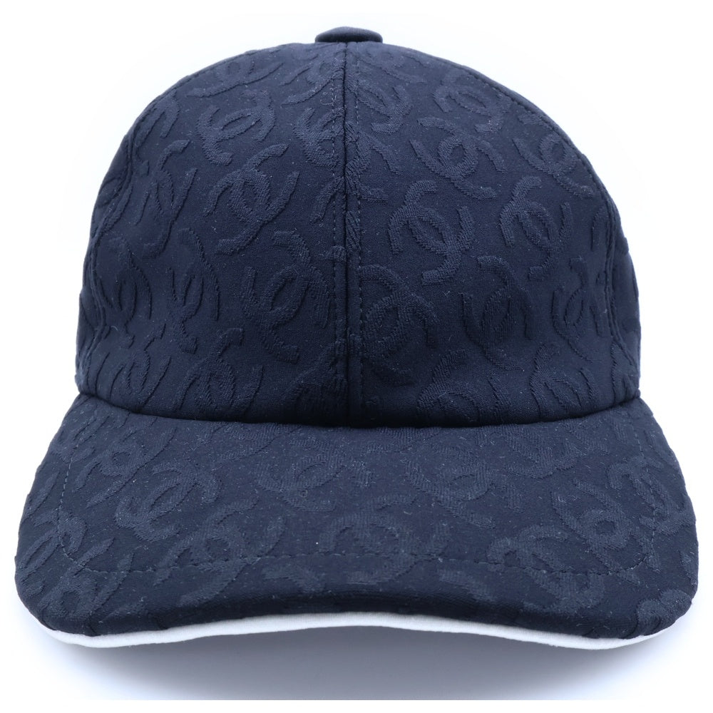 CHANEL(シャネル) 25SS ココマーク ポリアミド エンブロイダリー キャップ 帽子 ブラック AAA954