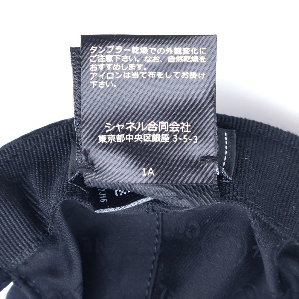 CHANEL(シャネル) 25SS ココマーク ポリアミド エンブロイダリー キャップ 帽子 ブラック AAA954