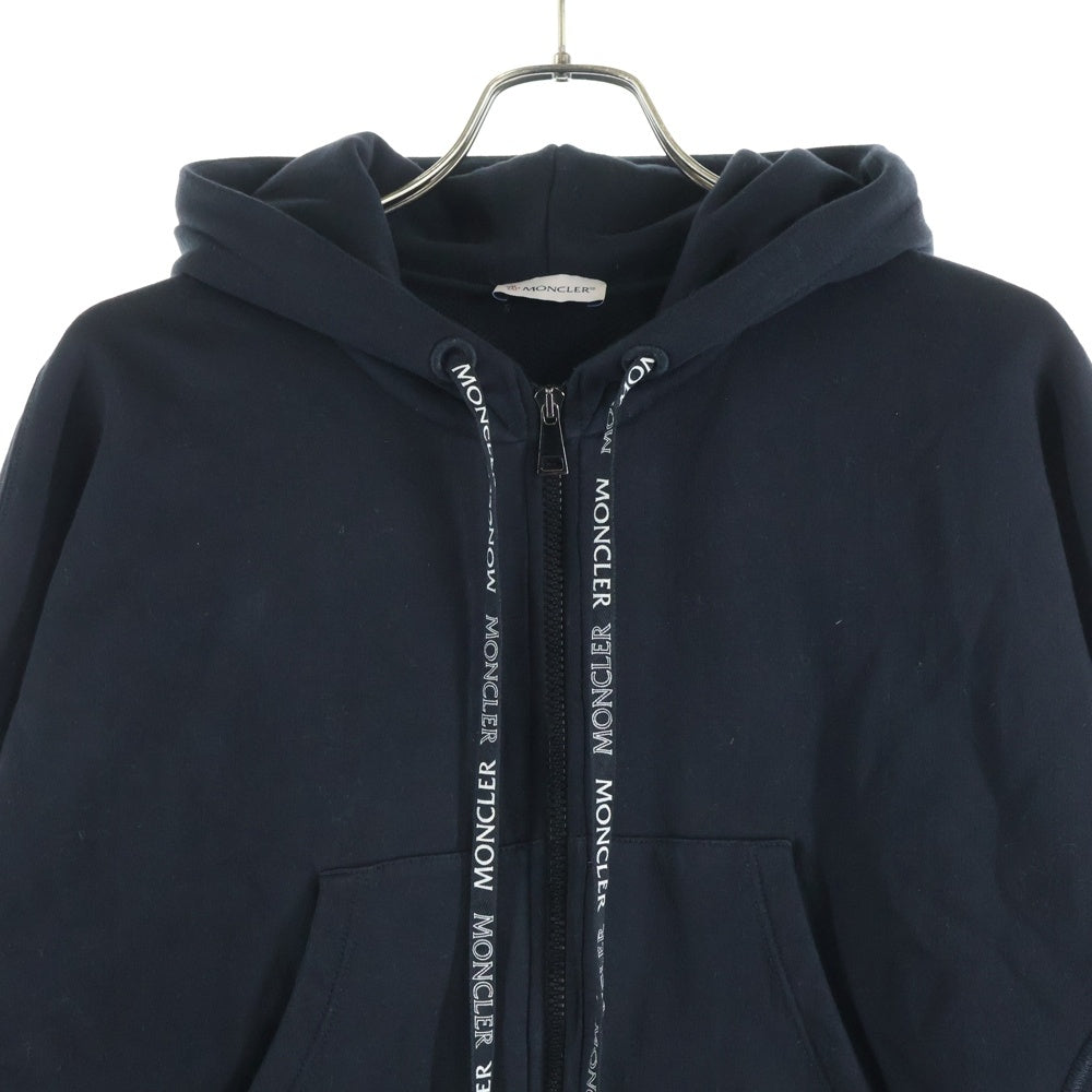 MONCLER(モンクレール) MAGLIA CARDIGAN ロゴテープ ジップアップ パーカー ブラック コットン E20938460900
