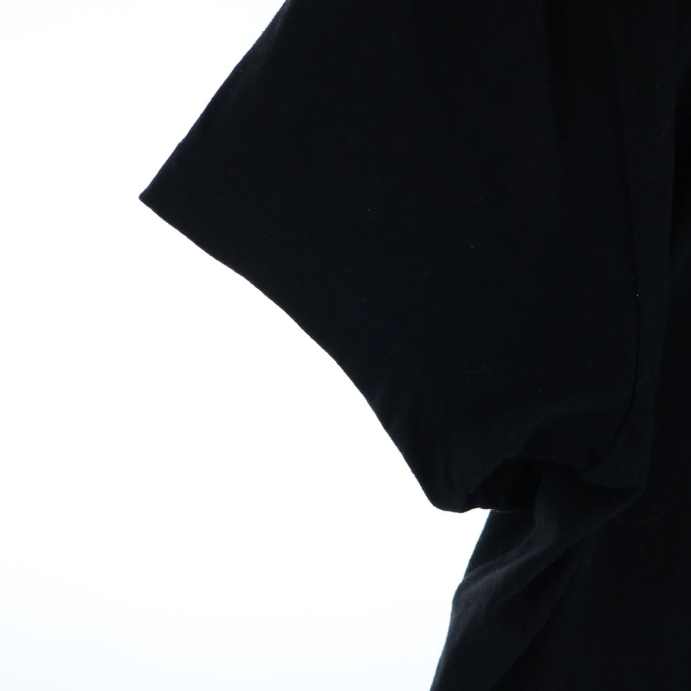 MONCLER GENIUS(モンクレール ジーニアス) NOIR KEI NINOMIYA ノワール ケイ ニノミヤ ビッグロゴTシャツ ブラック コットン×レザー