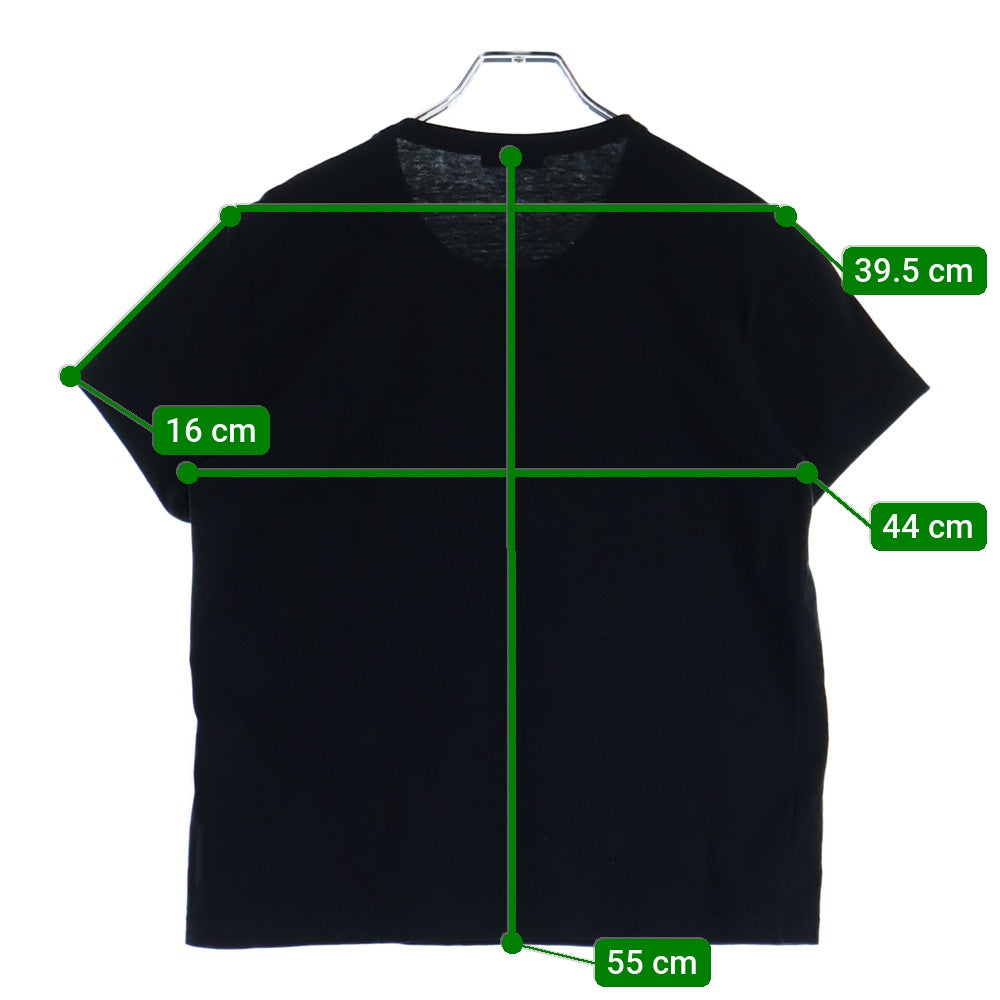 MONCLER GENIUS(モンクレール ジーニアス) NOIR KEI NINOMIYA ノワール ケイ ニノミヤ ビッグロゴTシャツ ブラック コットン×レザー