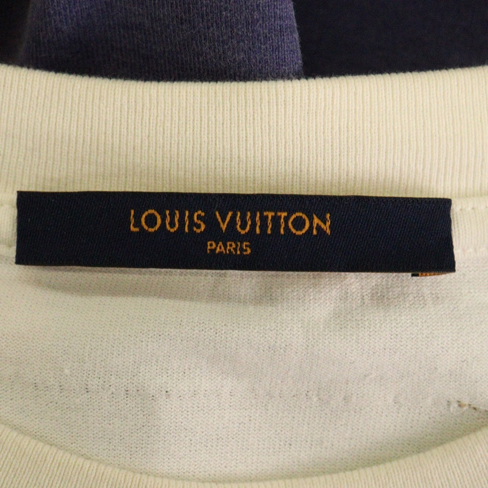 LOUIS VUITTON(ルイヴィトン) 19AW フラッグ 国旗 総柄プリント クルーネック 半袖Tシャツ カットソー マルチカラー レッド/ブルー RM192 NPG HHY81W