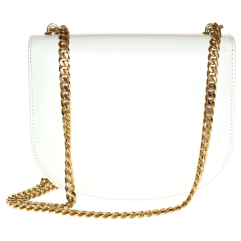 CELINE(セリーヌ) ブザス クレア トリオンフ チェーンショルダーバッグ シャイニーカーフ ホワイト