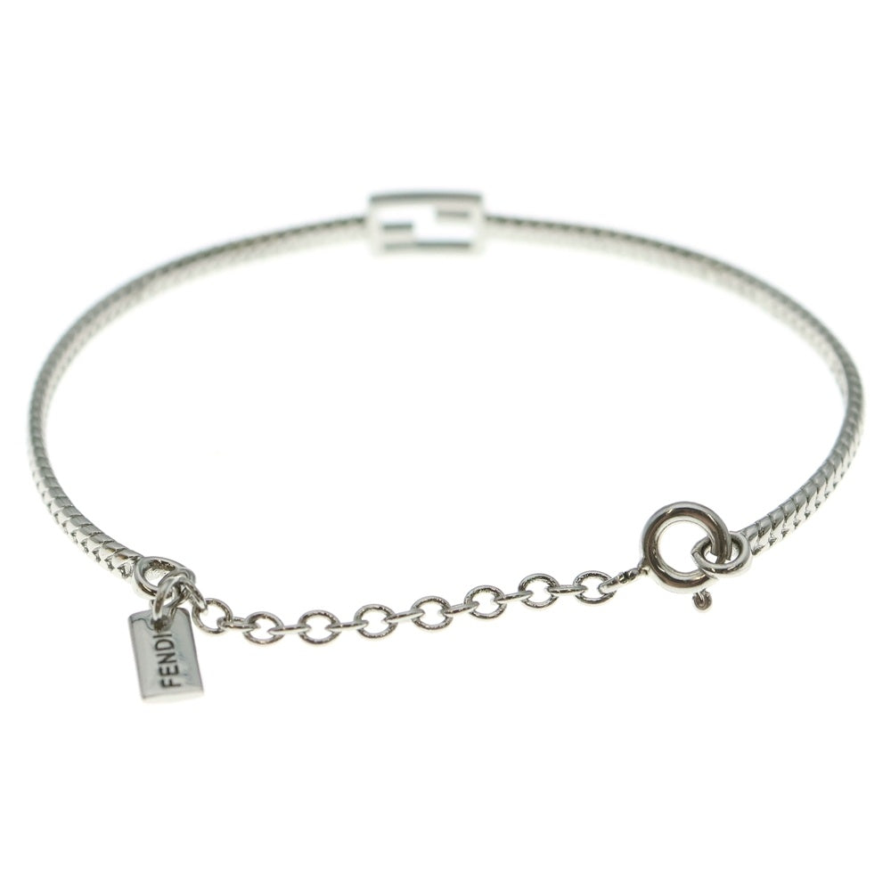 FENDI(フェンディ) バゲット バングル FFロゴ ブレスレット シルバー GP 8AG987 B08
