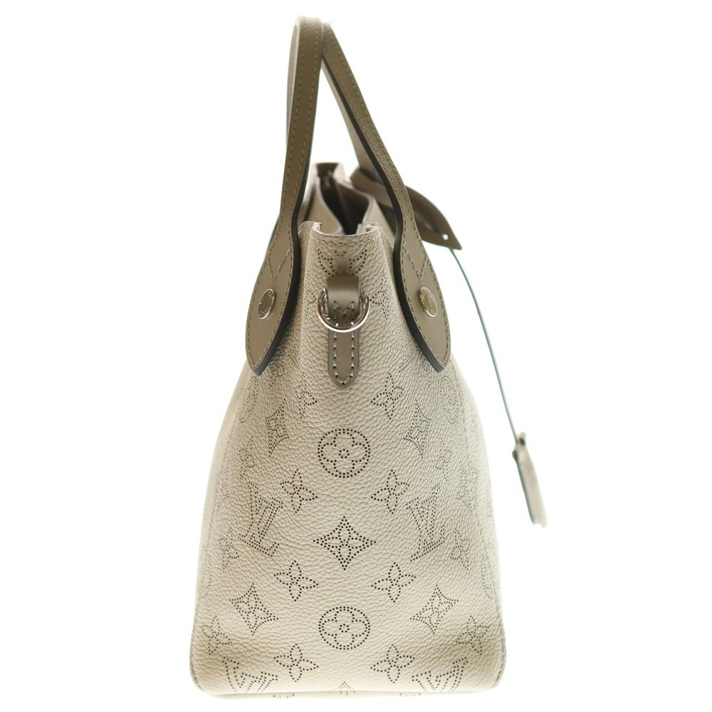 LOUIS VUITTON(ルイヴィトン) ヒナPM ガレ モノグラム マヒナ パンチングレザー 2WAY ハンド ショルダー トートバッグ シルバー金具 ベージュ M54351