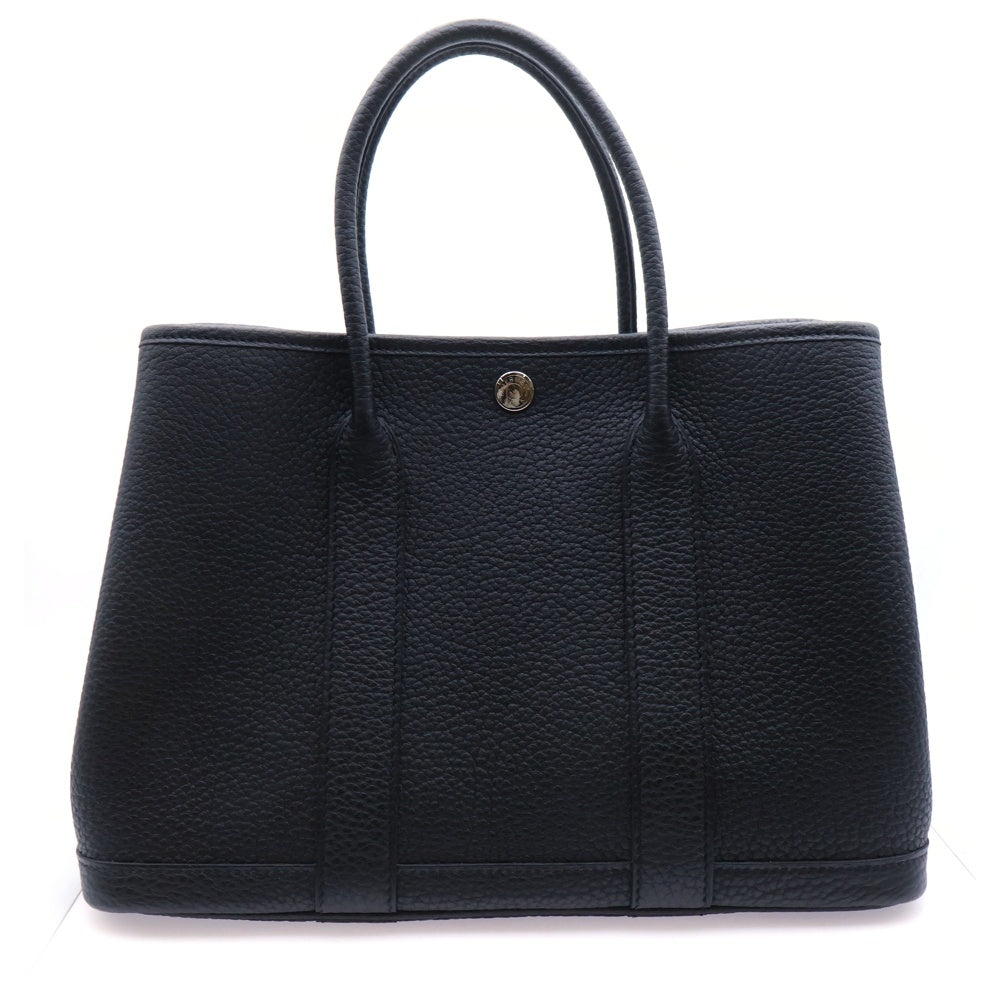 HERMES(エルメス) ガーデンパーティTPM ハンドバッグ ブラック ネゴンダ シルバー金具 Z刻印