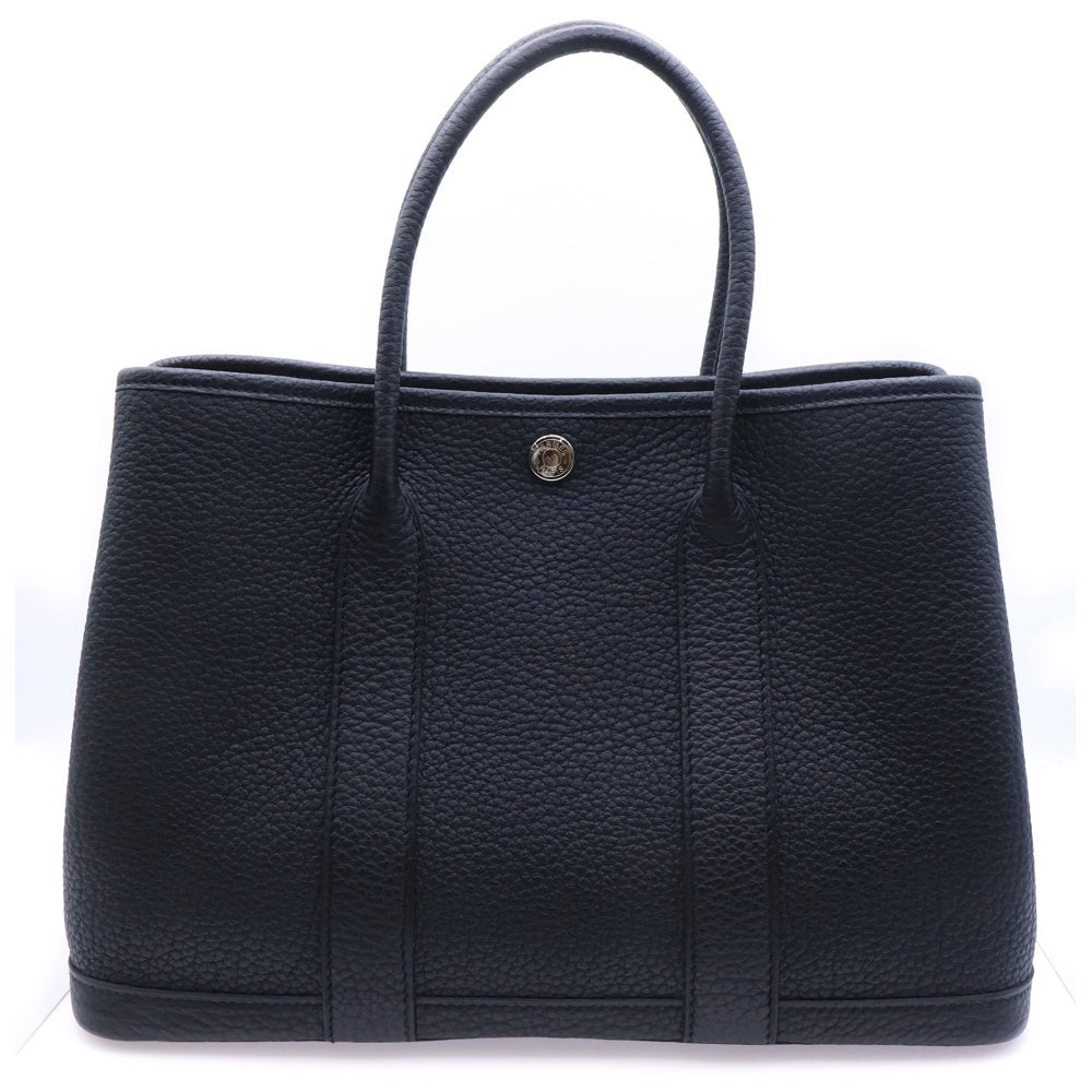 HERMES(エルメス) ガーデンパーティTPM ハンドバッグ ブラック ネゴンダ シルバー金具 Z刻印