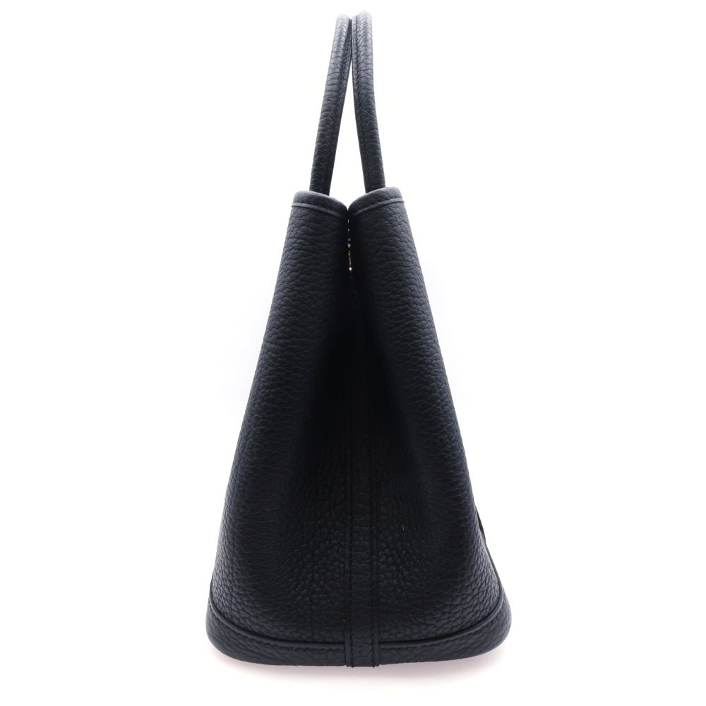 HERMES(エルメス) ガーデンパーティTPM ハンドバッグ ブラック ネゴンダ シルバー金具 Z刻印