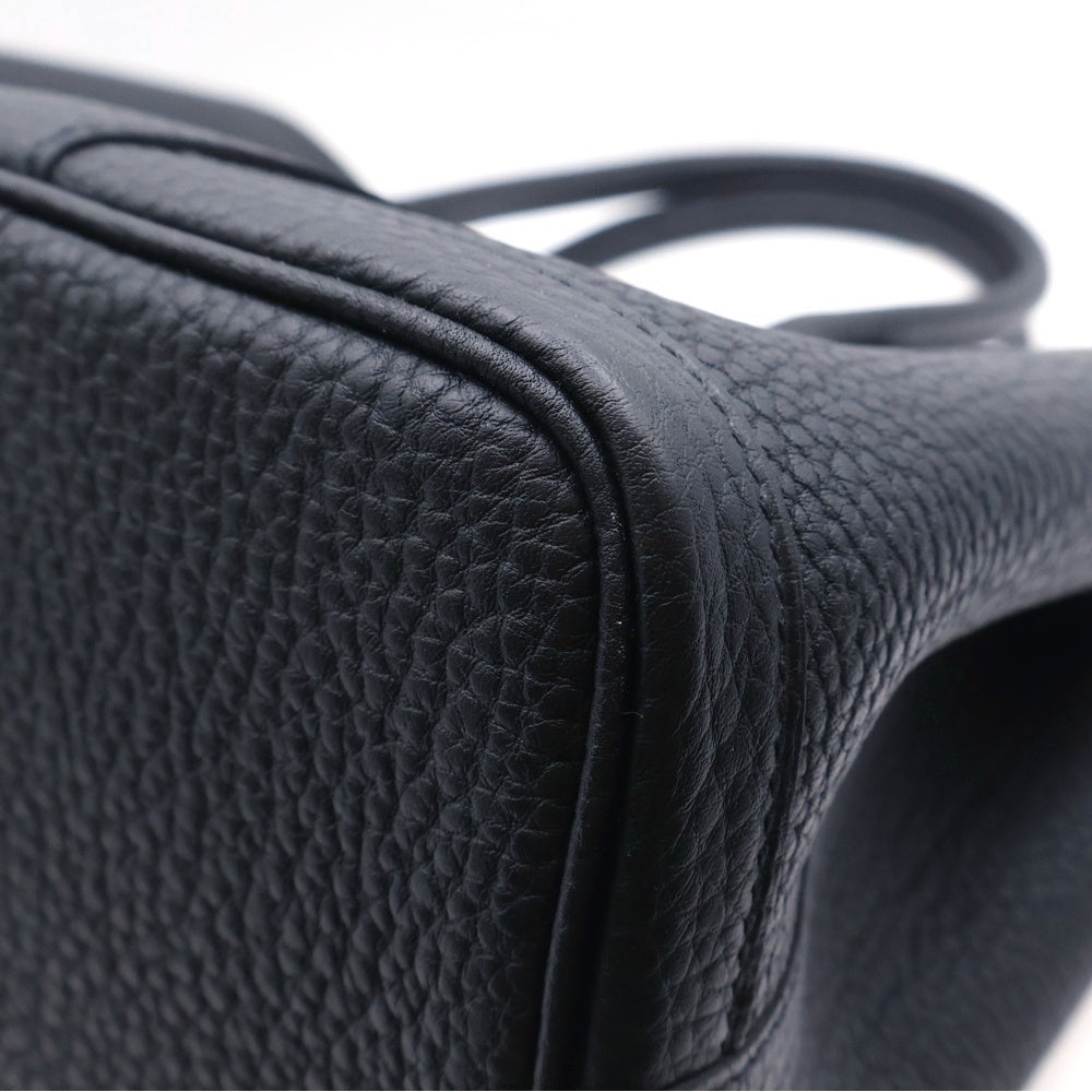 HERMES(エルメス) ガーデンパーティTPM ハンドバッグ ブラック ネゴンダ シルバー金具 Z刻印