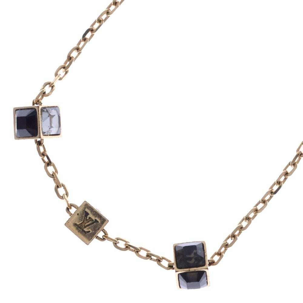 LOUIS VUITTON(ルイヴィトン) コリエ ギャンブル ダイス ストーン クリスタル ネックレス ゴールド M75420