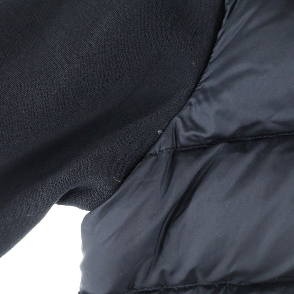 MONCLER(モンクレール) 20SS スウェット切り替え フーデッド ジップアップ ダウンジャケット ブラック F10938G50300 V8053