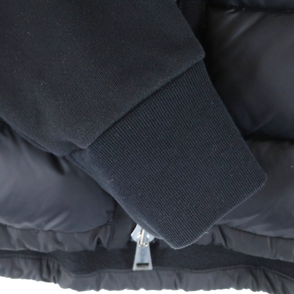 MONCLER(モンクレール) 20SS スウェット切り替え フーデッド ジップアップ ダウンジャケット ブラック F10938G50300 V8053