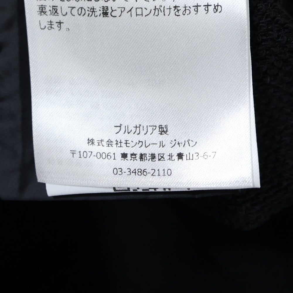 MONCLER(モンクレール) 20SS スウェット切り替え フーデッド ジップアップ ダウンジャケット ブラック F10938G50300 V8053