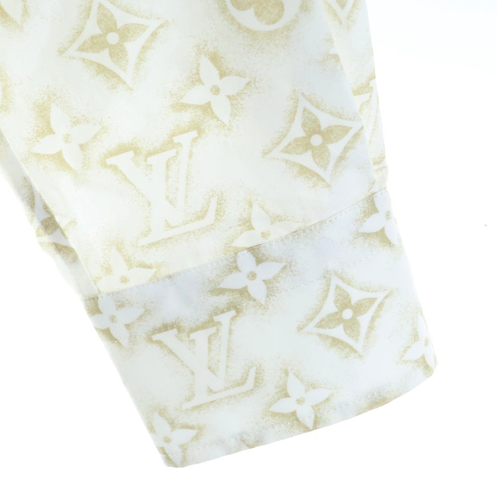 LOUIS VUITTON(ルイヴィトン) 23AW モノグラム サンド 総柄プリント ロングスリーブ 長袖シャツ ホワイト/ベージュ RM232M ZR6 HPS33W