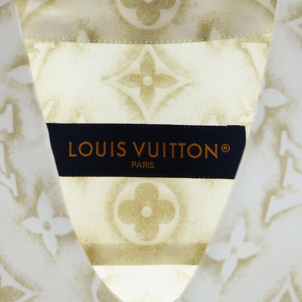 LOUIS VUITTON(ルイヴィトン) 23AW モノグラム サンド 総柄プリント ロングスリーブ 長袖シャツ ホワイト/ベージュ RM232M ZR6 HPS33W